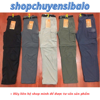 Quần dài Trekking leo núi túi hộp, dã ngoại quần tháo ống mau khô, leo núi, du lịch có bigsize (55-100kg)