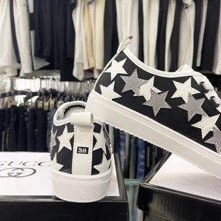 Giày Amiri Ngôi Sao Da Phom Canvas Giày thể thao sneaker nam nữ amiri canvas thêu ngôi sao da đế cao su non,full box 