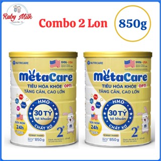  Combo 2 Lon Sữa Bột Metacare Opti 2+ 30 Tỷ Lợi Khuẩn Lon 850g Cho Bé 2-10 Tuổi 