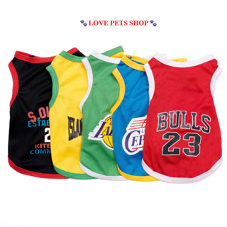 Áo ba lỗ cho Chó Mèo phong cách áo bóng rổ - Love Pets Shop