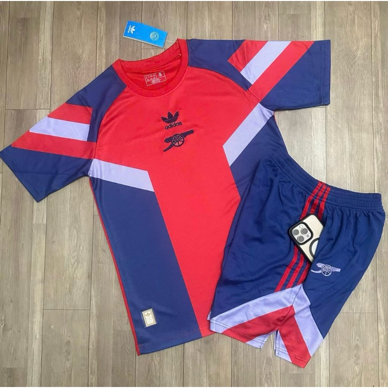 Bộ Quần Áo Bóng Đá CLB Arsenal Training Ngắn Tay Phong Cách Thời Trang Quần Có Túi - Vải Polyester  