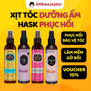 HASK Xịt Dưỡng Tóc 5-in-1 Leave in Spray 175ml - Nuôi Dưỡng, Phục Hồi Tóc Hư Tổn & Tóc Xoăn