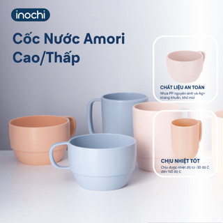 Cốc Nước Inochi: Cao & Thấp - Nhựa PP Nguyên Sinh, Kháng Khuẩn, Thiết Kế Nhật Bản