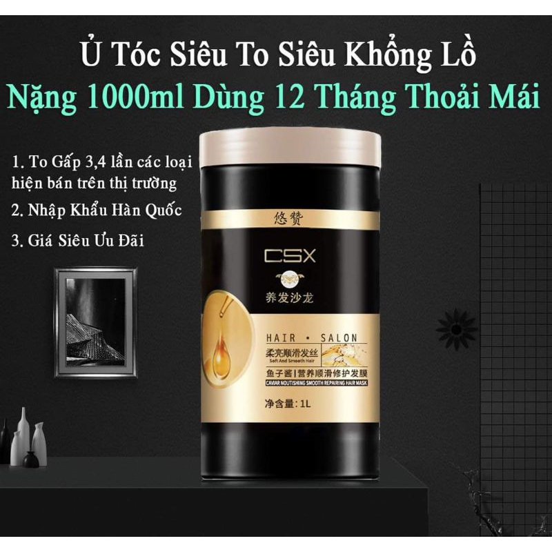 Kem Ủ Tóc Siêu Mượt CSX Giảm Gãy Rụng, Phục Hồi Tóc Hư Tổn Hộp 1000ml |DN Stores