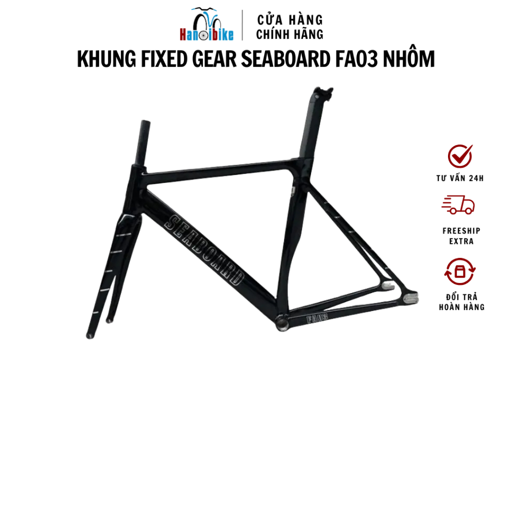 Khung xe đạp Fixed Gear Tsunami Seaboard FA03 nhôm càng nhôm