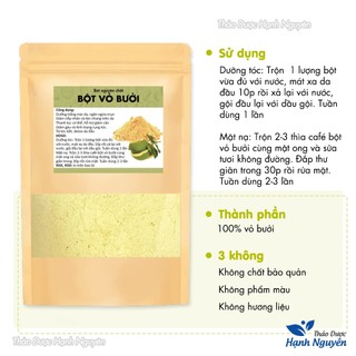 Bột vỏ bưởi 500g, nguyên chất, thơm mịn, pha uống, hỗ trợ giảm cân, detox, kích thích mọc tóc