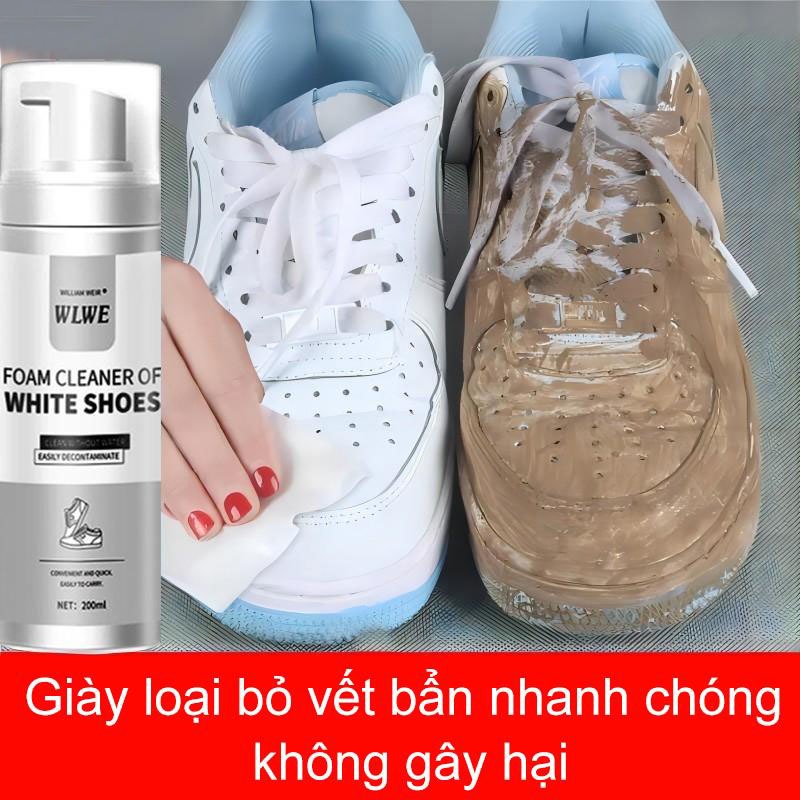 Little White Shoes Cleaner Bleach Dry Clean Shoes White Detergent Sneakers Dụng cụ làm sạch, PU Leat