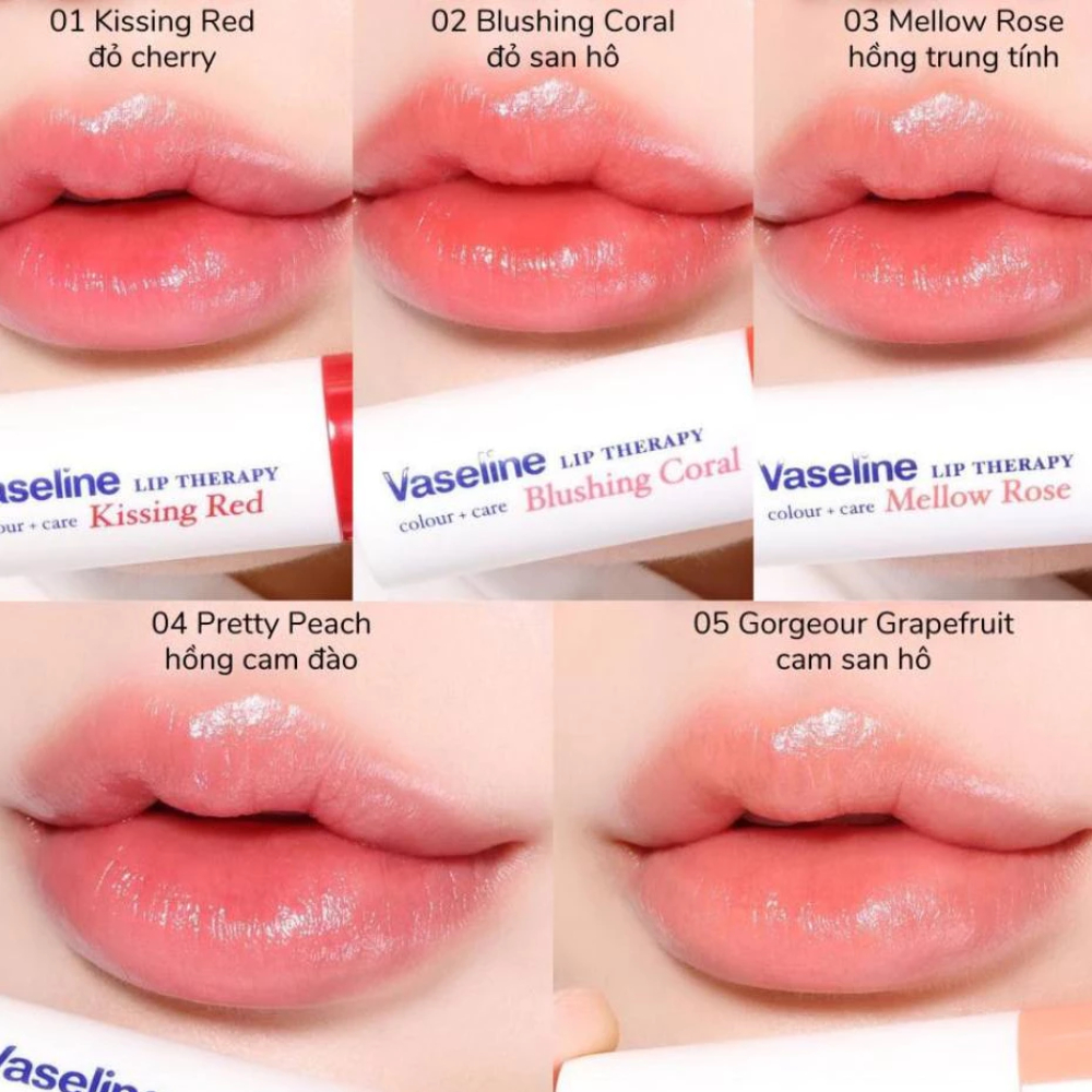 Son Dưỡng Có Màu Vaseline Lip Therapy Colour Care 4.2g Bản Hàn