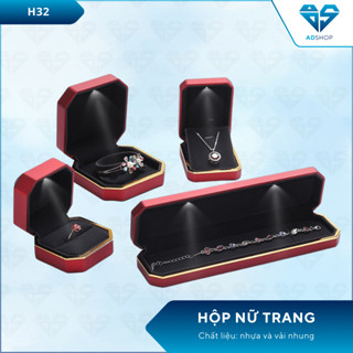 Hộp Đựng Nữ Trang Cao Cấp CÓ ĐÈN LED - AD SHOP - Hộp Đựng Nhẫn, Bông Tai, Dây Chuyền, Vòng Tay (H32)