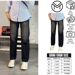 Quần Jean Nam Trơn Basic Màu Xanh Xám Ống Rộng, Quần Jean Baggy Nam Trơn Ống Đứng Nhiều Màu