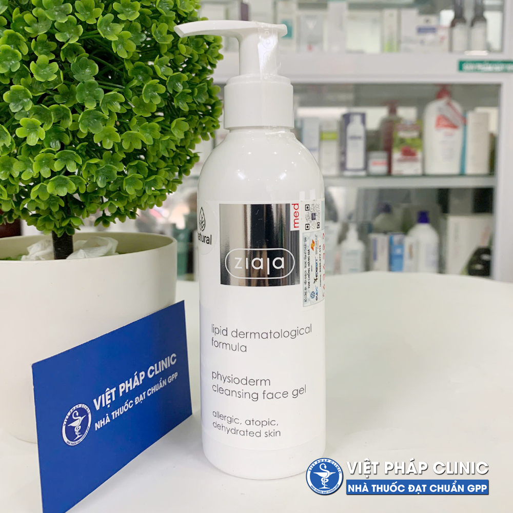[CHÍNH HÃNG] Gel Lau Rửa Da Sinh Lý Ziaja Med Lipid Dermatological Formula Physioderm 200ml cho da n
