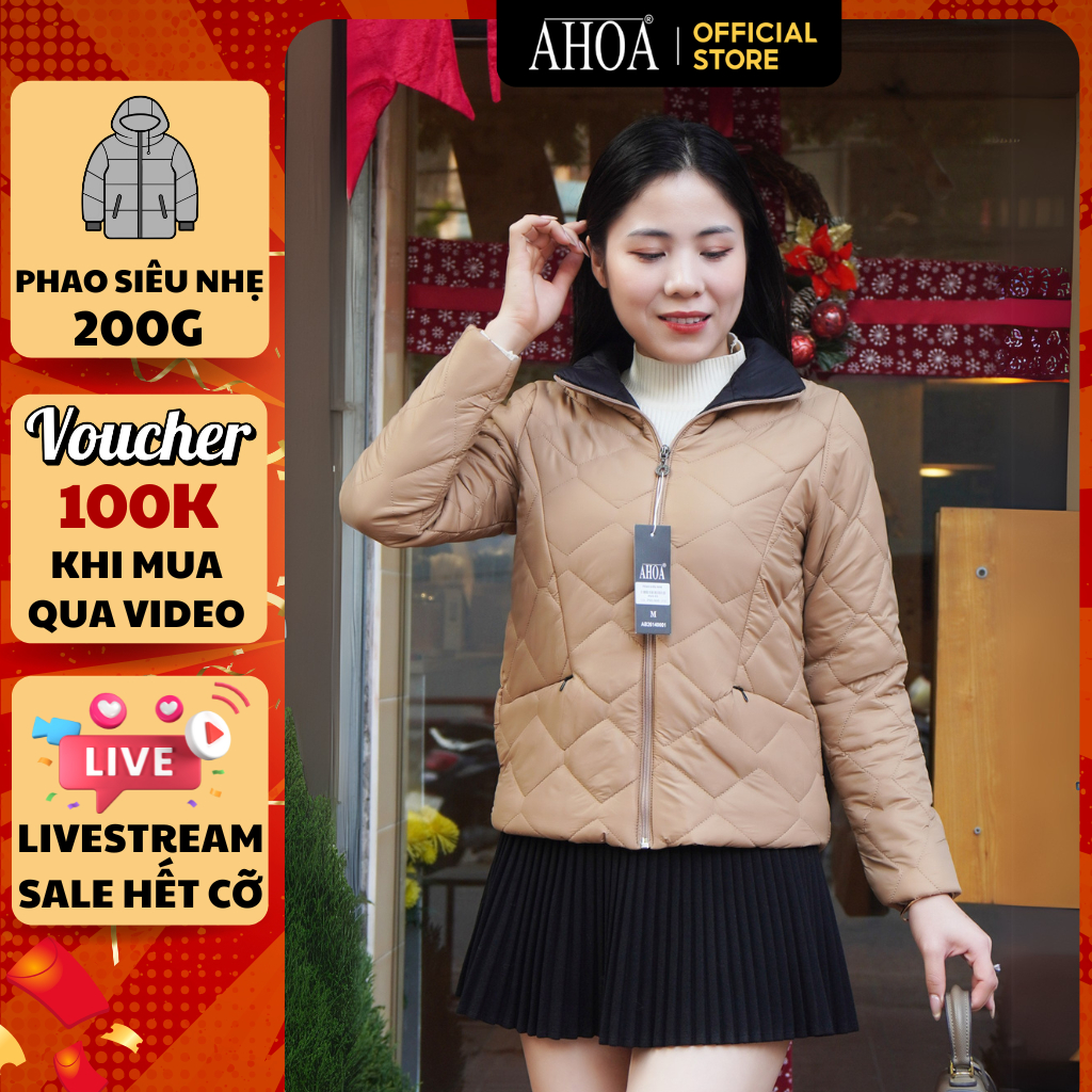 Áo Phao Nữ Siêu Nhẹ AHOA, Áo Khoác Mùa Đông Cao Cấp PSN01