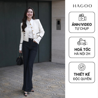 Áo blazer dạ tweed túi lé HAGOO phong cách thanh lịch [ B529 ]