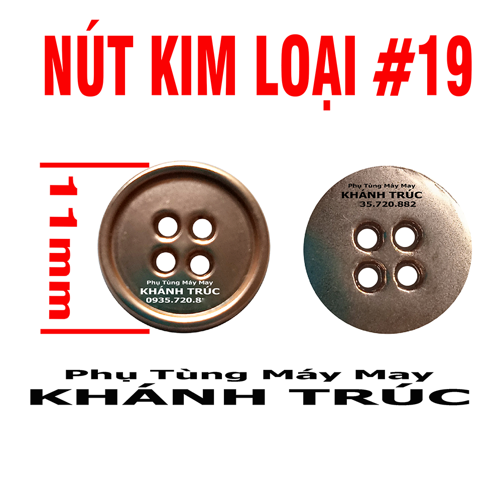 [ 19-11mm]  Nút sắt 11mm máy may công nghiệp