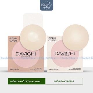   MẪU MỚI - HỘP 2 CẶP  Miếng Dán Ngực Silicon Davichi Nâng Ngưc Cao Cấp Siêu Mỏng Ôm Khít Bền Đẹp 