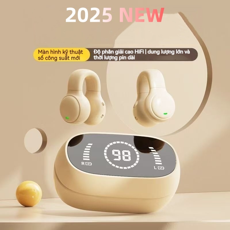 X51 Tai nghe không dây OWS nhét tai thoải mái có móc tai điều khiển cảm ứng có mic cho điện thoại Tai nghe chơi game