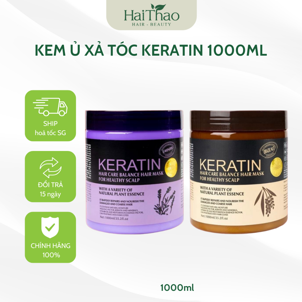 Kem Ủ Tóc Keratin Collagen Siêu Thơm, Mềm Mượt, Cấp Ẩm 1000ml