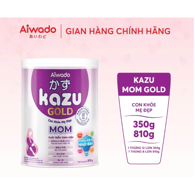 Sữa bột Aiwado Kazu Mom Gold 810g cho mẹ bầu