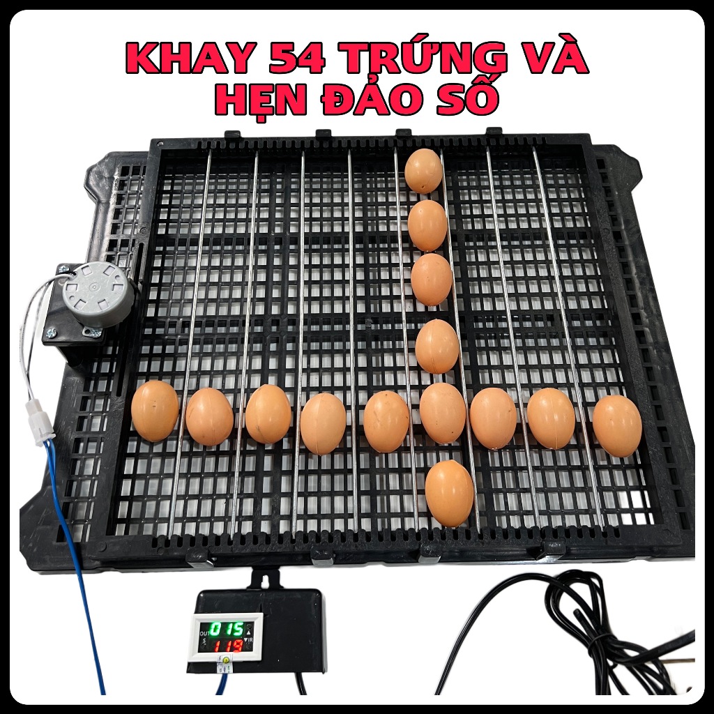 Combo Chế Máy Ấp Trứng Đảo Tay Thành Máy Đảo Trứng Lăn 360 Độ Tự Động Gồm Khay Đảo lăn và Mạch Hẹn Đ