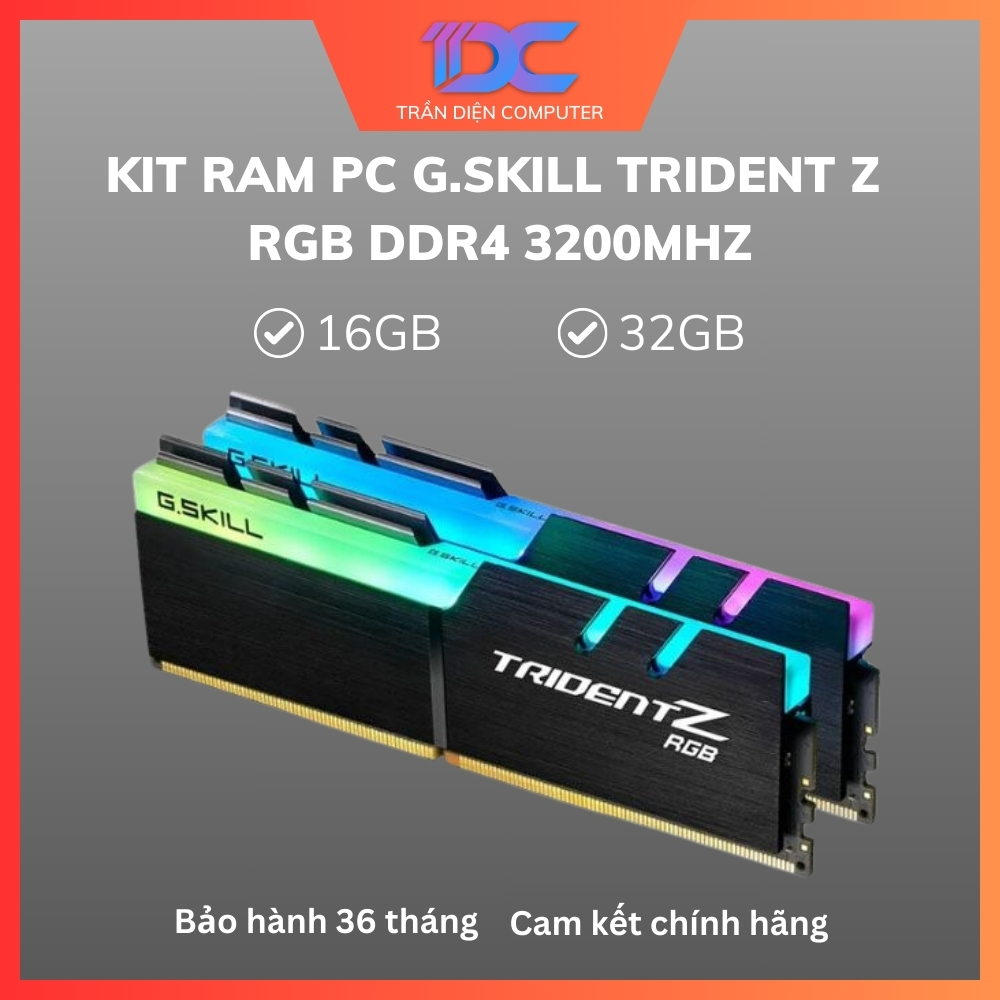KIT RAM G.Skill Trident Z/ Z NEO 16GB/32GB DDR4 3600MHz - BH 36 Tháng
