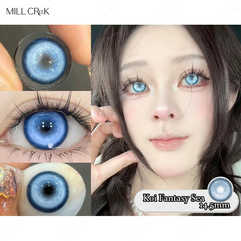 MillCreek Kính áp tròng cosplay Koi Dòng  Dia：14.5mm Gdia：13.9mm Trang điểm mắt 1 năm
