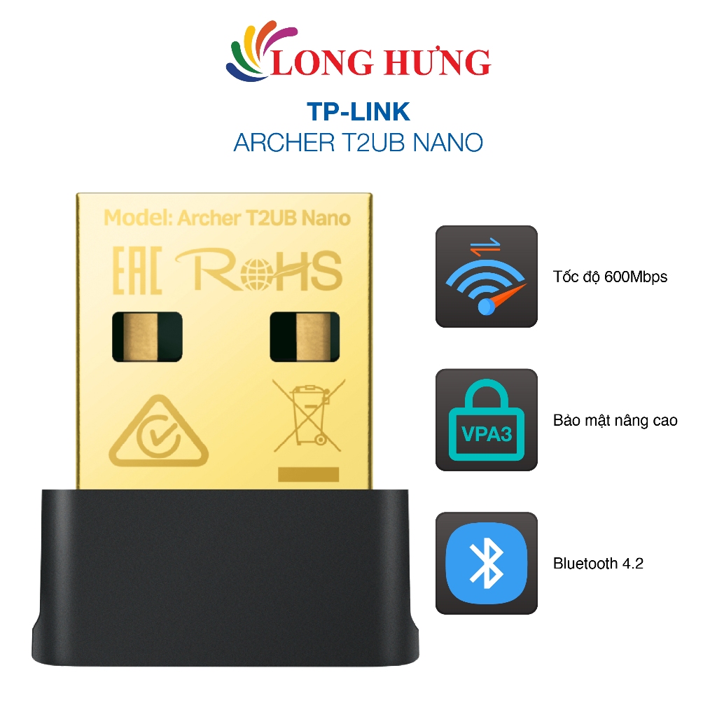 USB Wifi AC600 TP-Link Archer T2UB Nano - Hàng chính hãng
