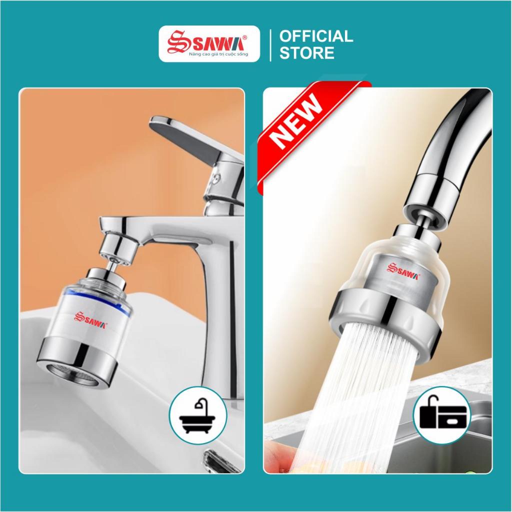 Đầu lọc nước tại vòi Sawa S86 - Vòi lọc nước cổ xoay 360 độ công nghệ lọc PP kết hợp hạt lọc hỗ trợ khử clo dư