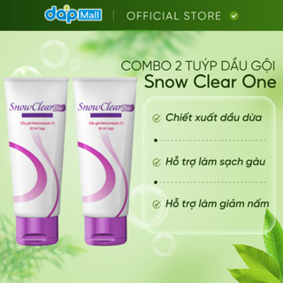 Combo 2 tuýp 50ml dầu gội SnowClear One chiết xuất dầu dừa hỗ trợ sạch gàu, giảm ngứa da đầu