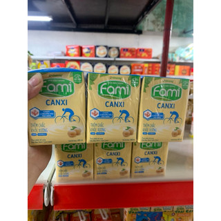  Lốc 6 Hộp Sữa Đậu Nành Có Đường Ít Đường Fami Canxi 200ml 
