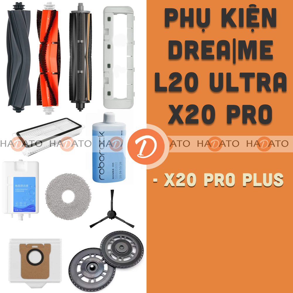 Phụ kiện Robot L20 ULTRA X20 PRO Giẻ lau Lọc Hepa Túi Rác Chổi Chính [C]####