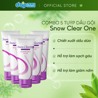 Combo 5 tuýp 50ml dầu gội SnowClear One chiết xuất dầu dừa hỗ trợ sạch gàu, giảm ngứa da đầu