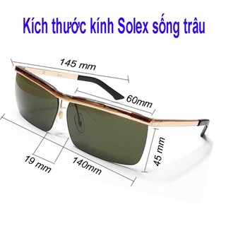 Kính mắt nam solex thời trang dóng trâu tròng kính chống UV400
