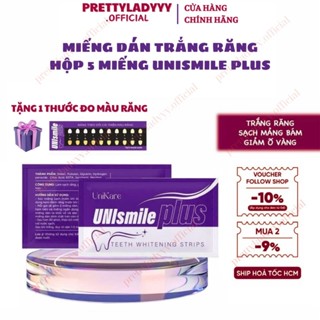  Miếng Dán Hỗ Trợ Trắng Răng UNIsmile PLUS Hỗ Trợ Sáng Răng Ố Vàng Hỗ Trợ Làm Sạch Mảng Bám Cao Răng - Hộp 5 Miếng 