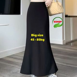Chân váy đuôi cá dáng dài bigsize ôm body thun gân Hàn co giãn thoải mái ESHOP Váy dáng dài quyến rũ sang trọng MS5017