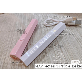 Đèn hơ móng mini 1 ngón tích điện, Máy hơ gel nail 1 bóng