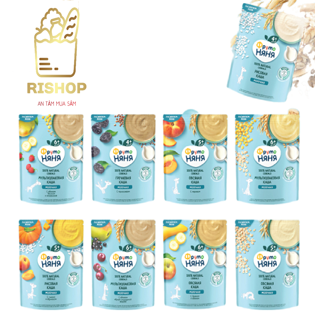 Bột ăn dặm Fruto Nga 200gr đủ vị