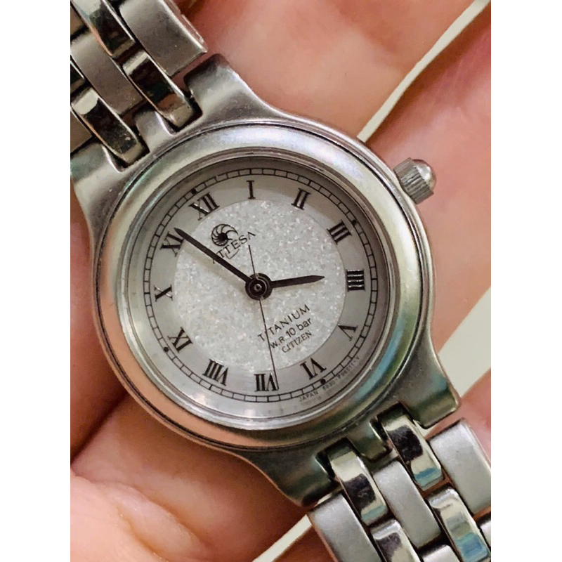 Đồng hồ Citizen Attesa Titanium Nhật dây Titanium nữ tay nhỏ đeo đẹp.