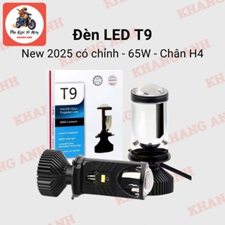 Đèn Led Xe Máy T9 New 2025 65W bảo hành 12 tháng, Đèn Led Bi Cầu Xe Máy T9 Mẫu Mới 2025, Đèn Pha Xe Máy T9 New 2025