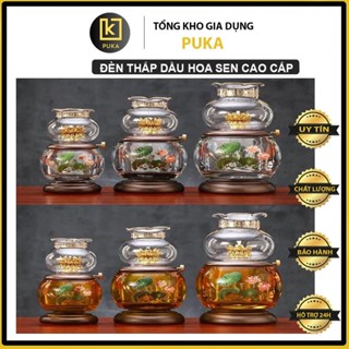 Đèn thắp dầu Đèn thờ hoa sen pha lê cao cấp