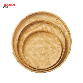    HÀNG XUẤT KHẨU  Mẹt Tre Viền Mây Trang Trí Đựng đồ ăn  sz: 15,20,25,30,35,40,50CM  