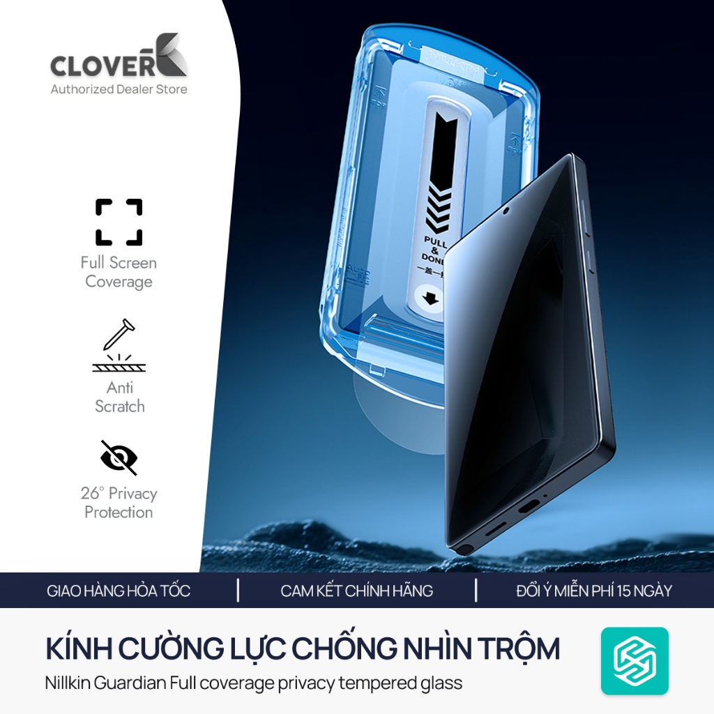 Kính cường lực Nillkin Guardian - Chống nhìn trộm - Dành cho Samsung S25 Ultra - CloverB
