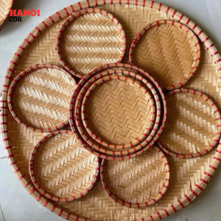   MỜI SỈ  Mẹt Tre Viền Đỏ Decor Trang Trí Trung thu trang trí Tết Giá Tận Xưởng Đủ Sze Từ 15-50cm 