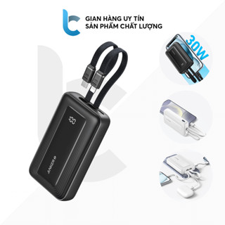 Pin/ Sạc Dự Phòng Anker Zolo 30W 2 Cổng 1A1C 10.000mAh Tích Hợp Sẵn 2 Cáp USB-C & L A1680/ A1681