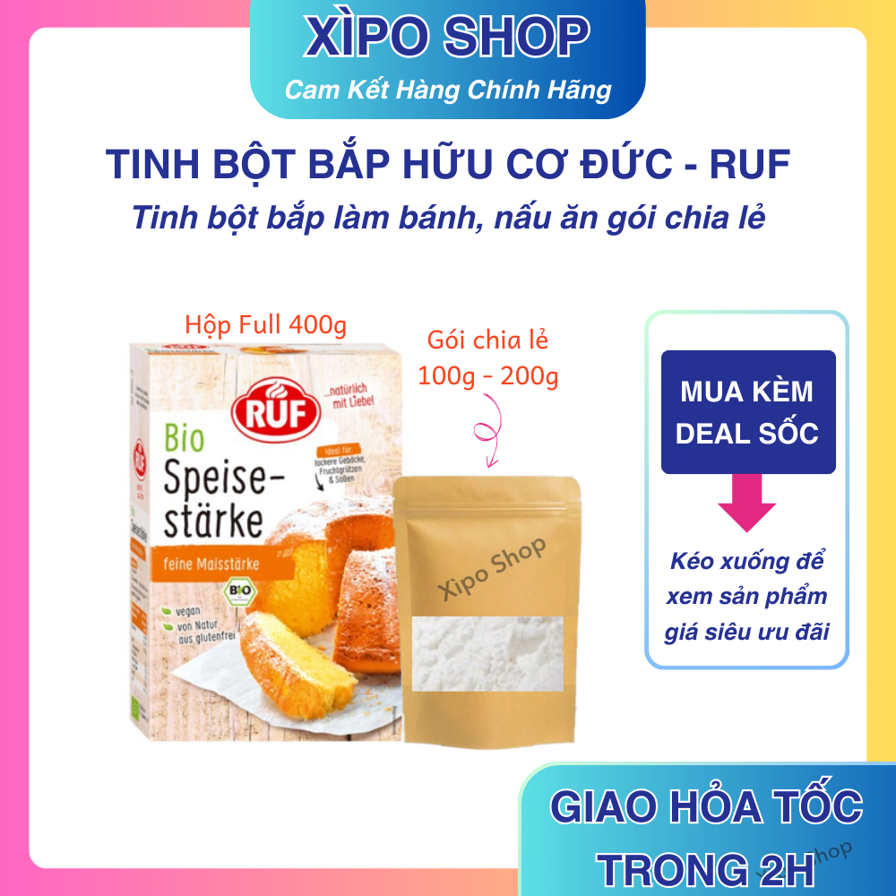 100g Tinh Bột Bắp / Ngô Hữu Cơ Ruf