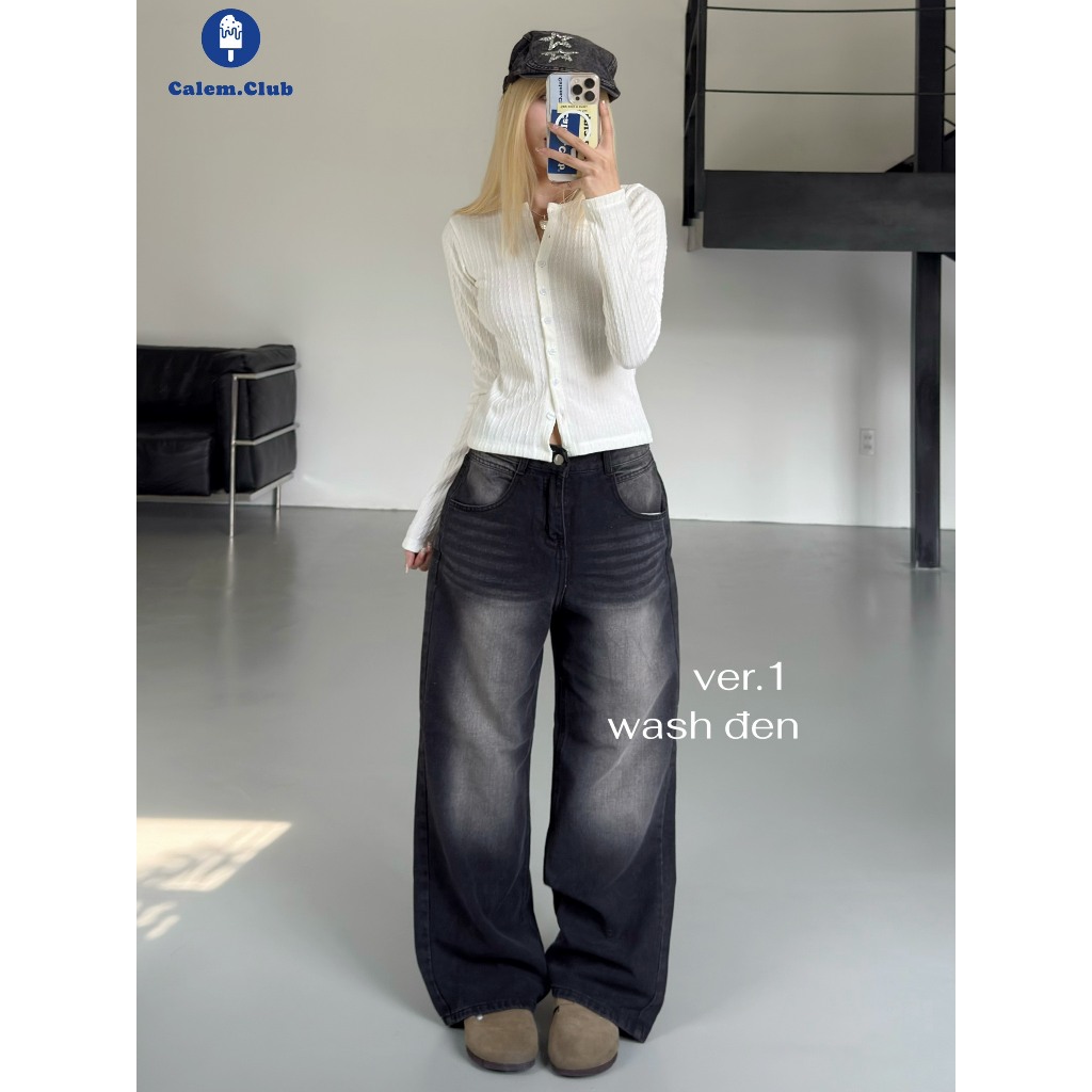 Quần Jeans Ống Suông Ver 1 Calem.Club nhiều màu tôn dáng form unisex nam nữ | BigBuy360 - bigbuy360.vn