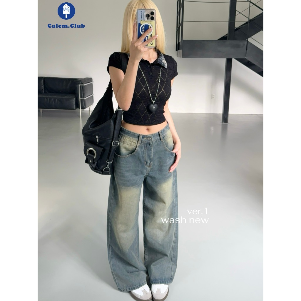 Quần Jeans Ống Suông Ver 1 Calem.Club nhiều màu tôn dáng form unisex nam nữ | BigBuy360 - bigbuy360.vn