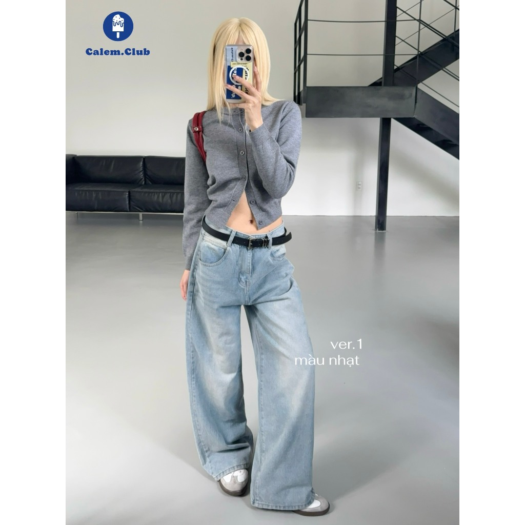 Quần Jeans Ống Suông Ver 1 Calem.Club nhiều màu tôn dáng form unisex nam nữ | BigBuy360 - bigbuy360.vn