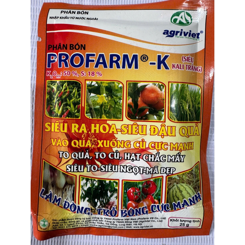 Profarm -K (gói 25gr) Phân bón siêu kali kích hoa đậu quả