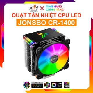 Quạt Tản Nhiệt CPU Jonsbo CR-1400 Black Led ARGB Đồng Bộ Mainboard 4 Ống Đồng - Hàng Fullbox