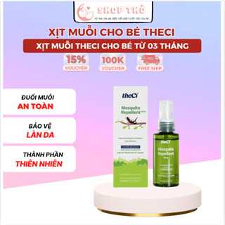 Xịt Muỗi Theci Cho Bé Đuổi Muỗi Ngăn Côn Trung, Xịt Chống Muỗi Bảo Vệ Da Cho Trẻ Sơ Sinh An Toàn Dịu Nhẹ